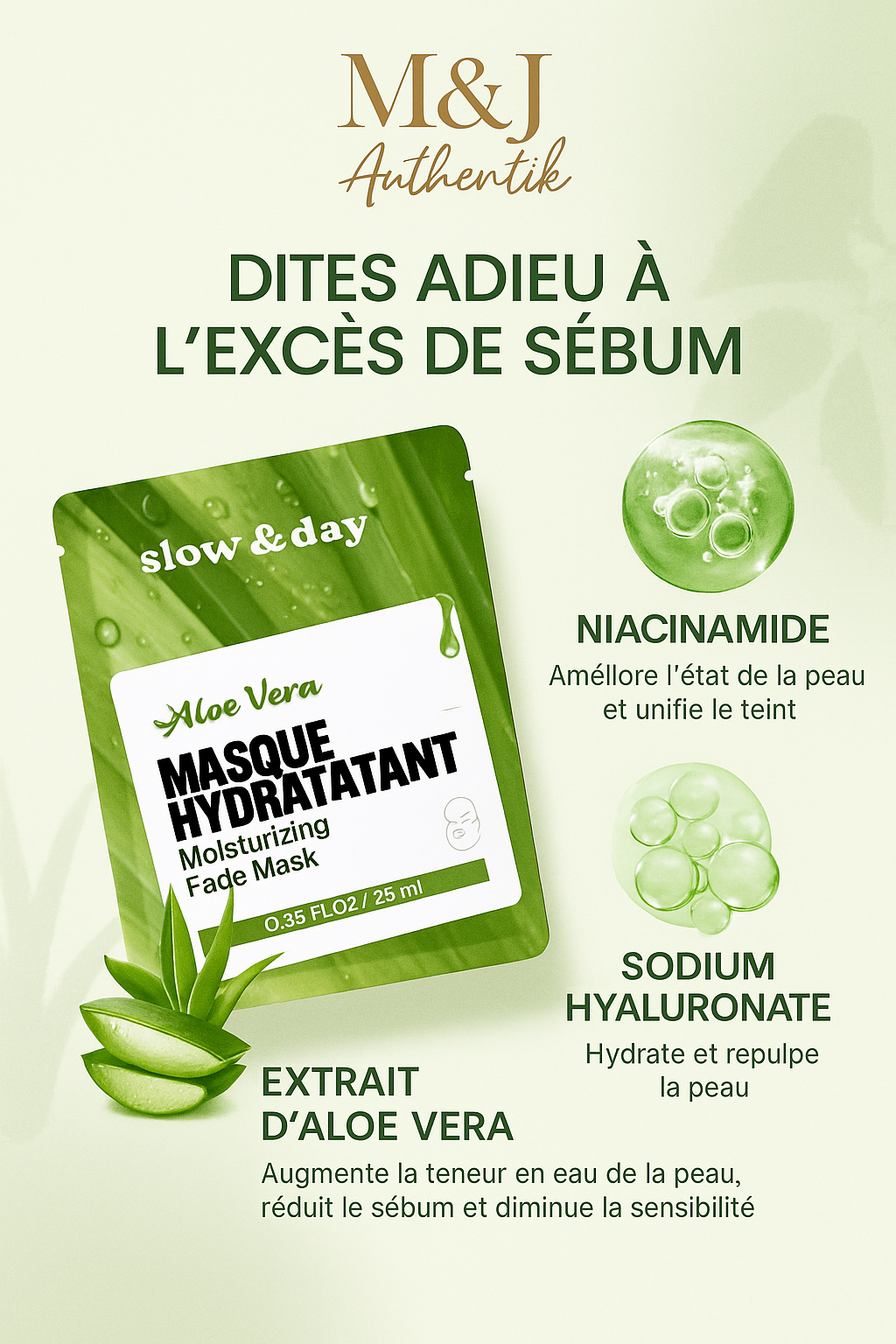 Masques visage hydratants – Naturels & efficaces (Aloe Vera, Camomille, Centella, thé vert)