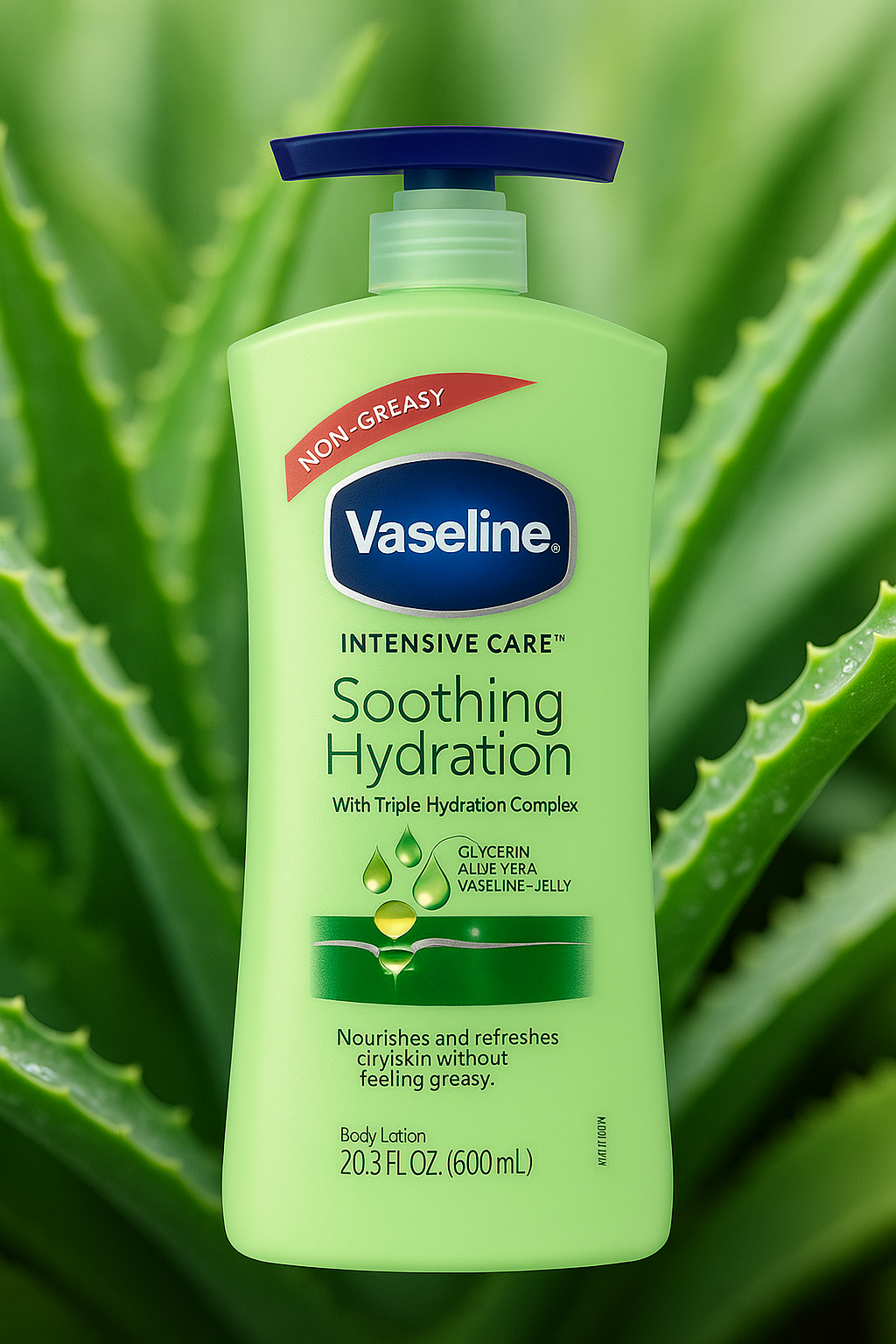 Lot de 3 Lotions Vaseline Intensive Care – 600 ml