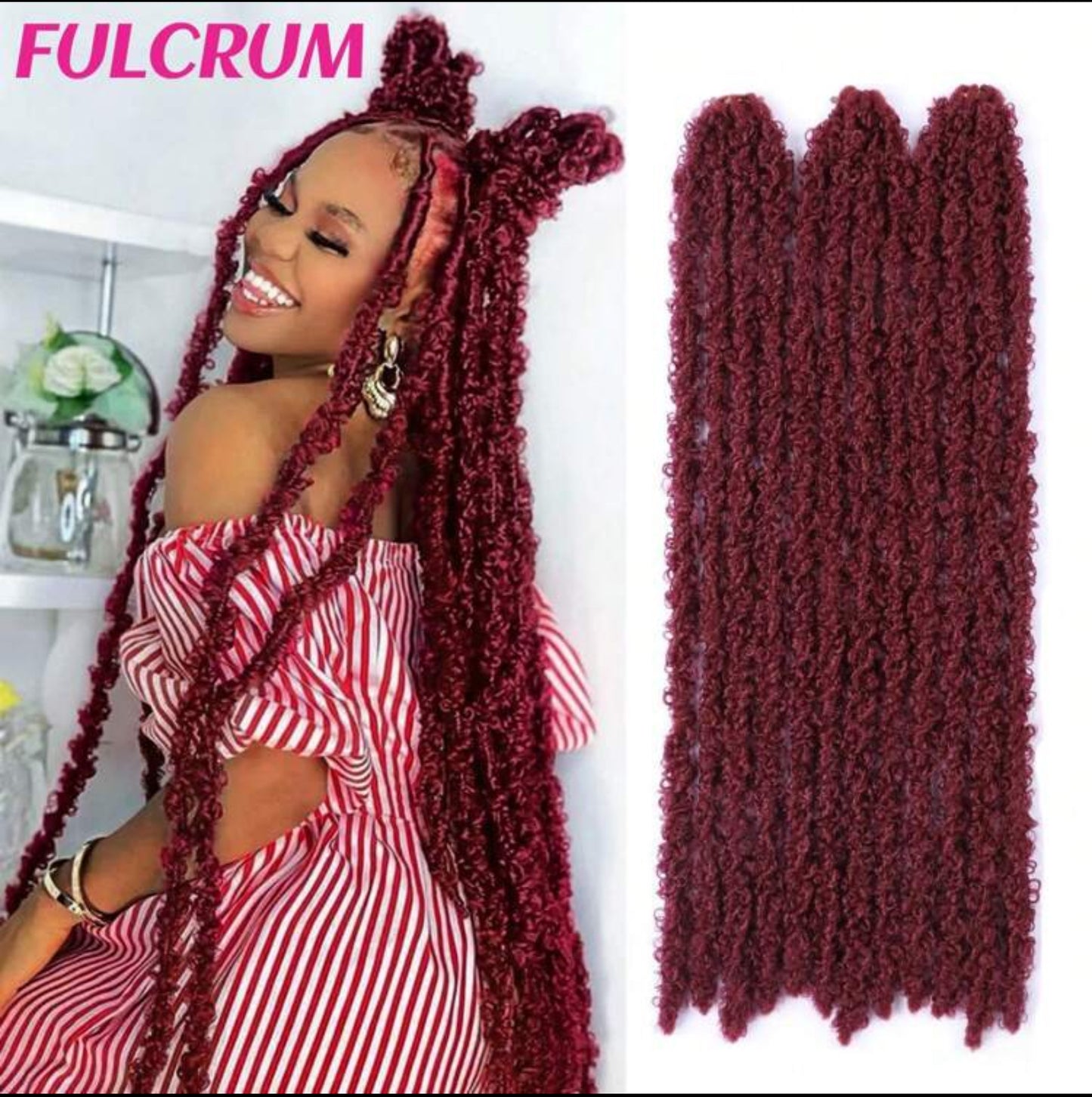 1 Paquet (10 Mèches) Locs Papillon Tressés au Crochet ™