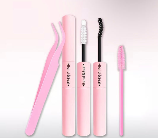 3-in-1 Lash Bond & Seal Kit "Glue, Sealer & Remover + Eyelash Extension Tweezer"