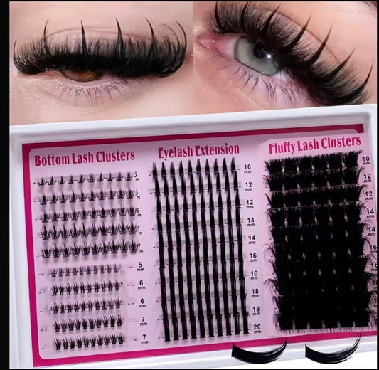 Cluster eyelashes - natural & glamorous look