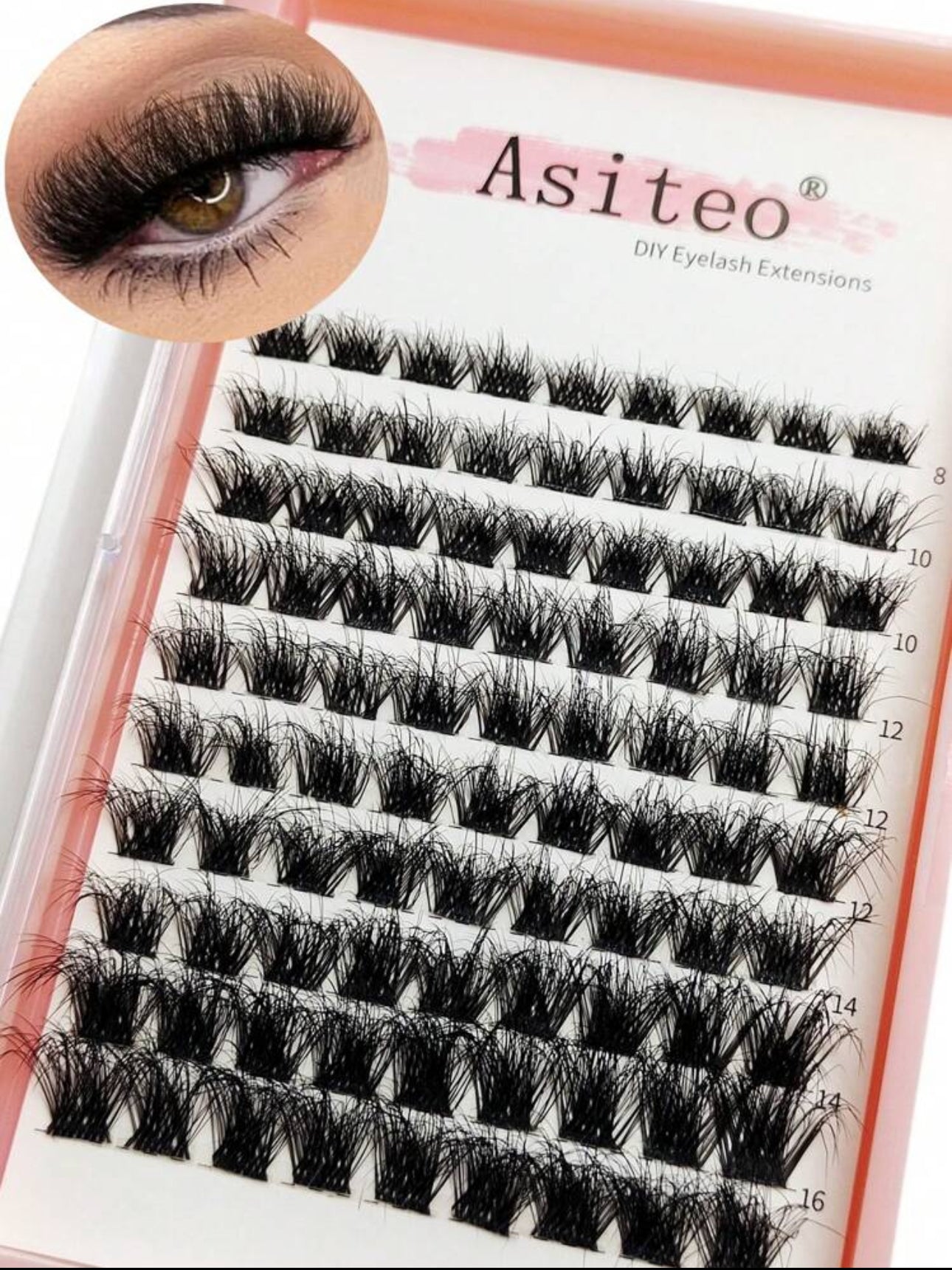 Extensions de Cils Asiteo – Bouquets Multi-Tailles 8 à 16 mm