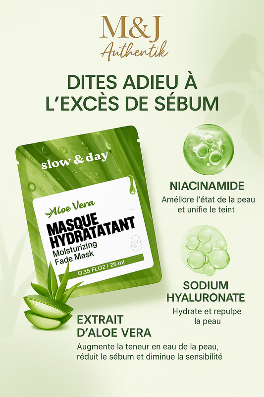 Masques visage hydratants – Naturels & efficaces (Aloe Vera, Camomille, Centella, thé vert)