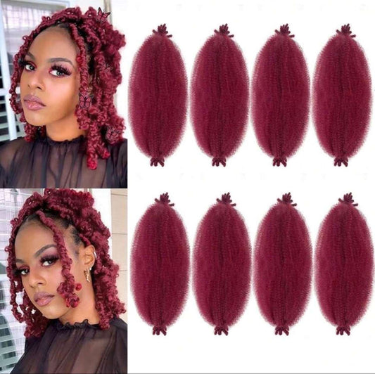 1 Paquets De Cheveux Torsadés Afro Bouclés, Cheveux Tressés Marley À Torsion De Printemps Pré-frisés Pour Cheveux Faux Locs ™