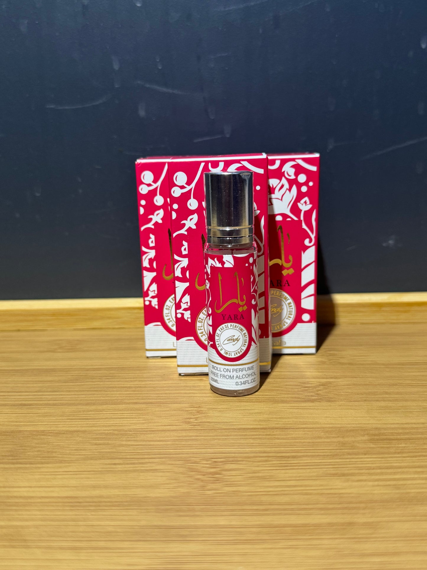 YARA orange, rouge framboise et rose – Parfum Roll-On 10 ml (Sans alcool)