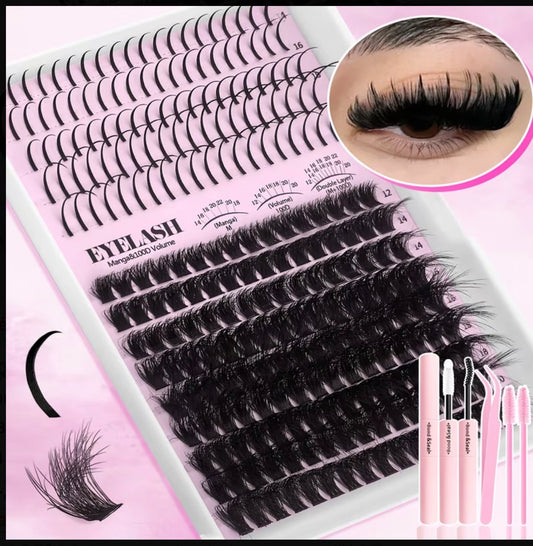 Kit faux cils volume Pro + Outils-effet extension regard intense