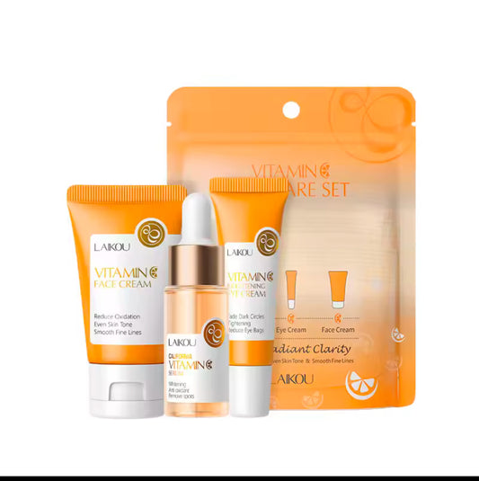 Kit Soin Visage à la Vitamine C – LAIKOU (3 pièces)