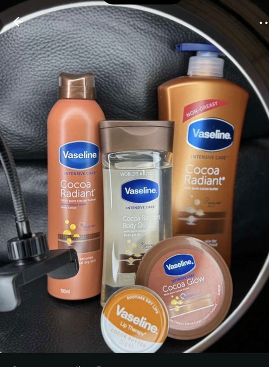 Gamme Vaseline Cocoa Radiant – Hydratation intense & éclat naturel pour une peau douce et satinée ™