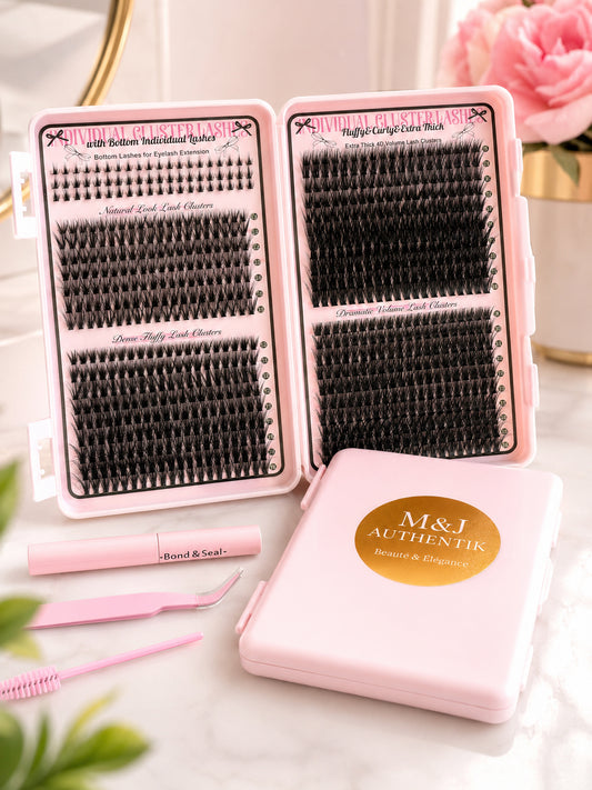 Kit faux cils volume complet 780PCS (40D-100D) + outils- effet extension Pro